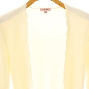 TOCCA スカラップ カーディガン ボレロ ニット XS ホワイト /ES OS