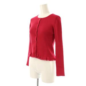 TOCCA コットン カーディガン リブニット XS ダークピンク /ES OS