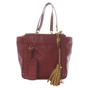 エデン トートバッグ レザー パスケース付き 赤 レッド /AQ OS OH