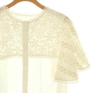 Chesty 25SS ミックスレースシャツブラウス 1 オフホワイト ゴールド色 /DO OS