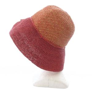 HELEN KAMINSKI ラフィアハット 帽子 赤 レッド 茶色 ブラウン /SR