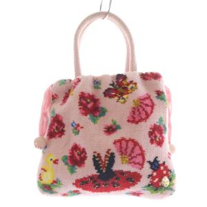 チャコット ハイジキトリ 手付き巾着 ポーチ ハンドバッグ ピンク /SR