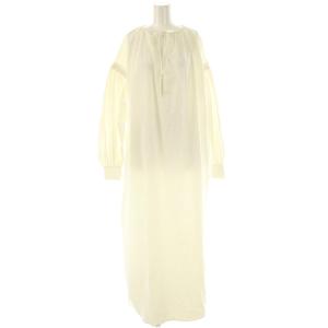 Gather Caftan Dress ワンピース 38 アイボリー /DO OS