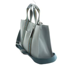 COACH スミス 2WAY トートバッグ ショルダーバッグ レザー ライトブルー 水色 CM067 /MI OS