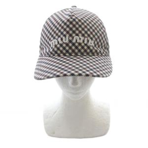 miumiu ロゴ ウール ベースボールキャップ M ブラウン 5HC179