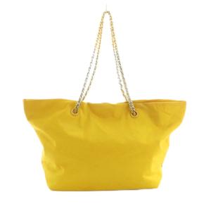 TORY BURCH チェーンショルダー トートバッグ ナイロン イエロー 黄色 /MI OS SH