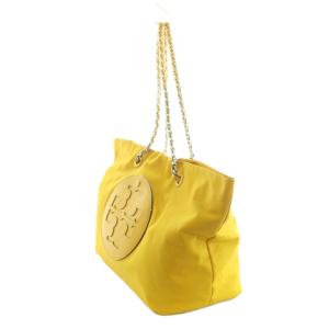 TORY BURCH チェーンショルダー トートバッグ ナイロン イエロー 黄色 /MI OS SH