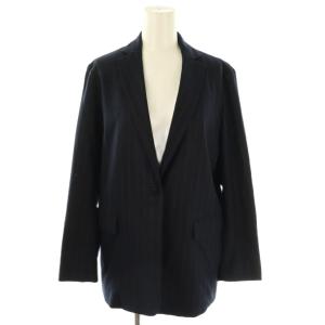 ストライプ1Bテーラードジャケット ブレザー 38 紺 ネイビー /AT OS SH