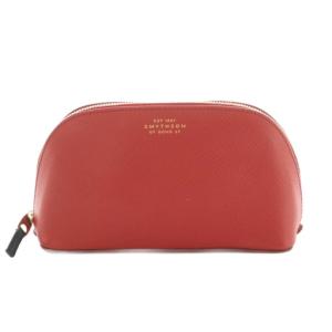 ドーム型ポーチ レザー 赤 レッド /MI OS SH