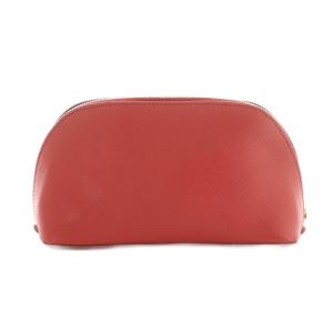 SMYTHSON ドーム型ポーチ レザー 赤 レッド /MI OS SH