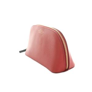 SMYTHSON ドーム型ポーチ レザー 赤 レッド /MI OS SH