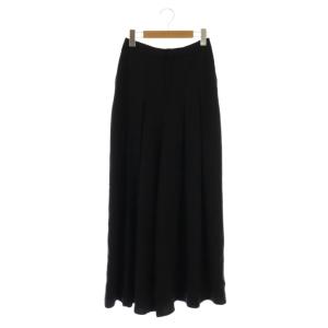25AW ボックスプリーツパンツ ワイド 36 黒 ブラック /AT OSSH