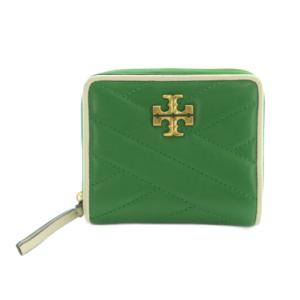 kira chevron bi-fold wallet 財布 二つ折り 小銭入れ キルティングレザー 緑