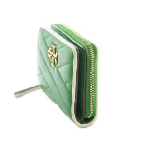 TORY BURCH kira chevron bi-fold wallet 財布 二つ折り 小銭入れ キルティングレザー 緑