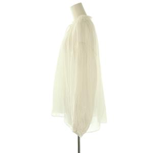 MUSE de Deuxieme Classe 24SS SMOCK ギャザー プルオーバー ブラウス 長袖 F ホワイト /HK OS