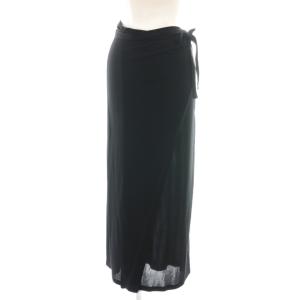 ラップ巻き風スカート タイト 38 ブラック /CX OS