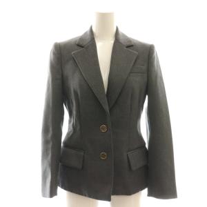 D&G ウールジャケットスカートセットアップ テーラード 36 グレー /CX OS