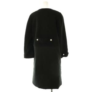 René 5138040 ボア キルティング 切り替えコート 36 ブラック