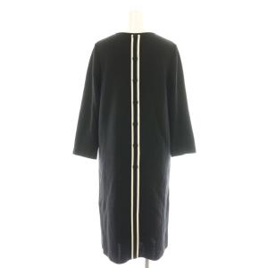 René バックボタン ニットワンピース ひざ丈 36 ブラック 5212080 /DF OS