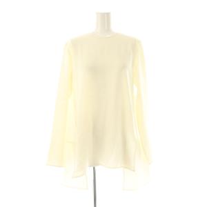 サイドスリット バックティアード ブラウス プルオーバー 38 アイボリー