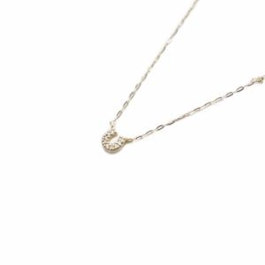 ネックレス K10 ダイヤ0.01ct ホースシュー ペンダント イエローゴールド /SR