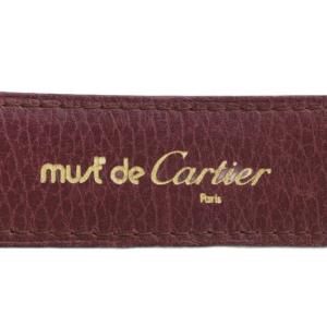 Cartier サントス マストライン ベルト レザー ボルドー /YO4 OH
