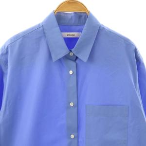 ebure コットン ショートスリーブシャツ 38 ブルー /DF OS