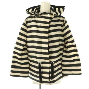 CORAIL ボーダー フーデットジャケット ホワイト ブラック