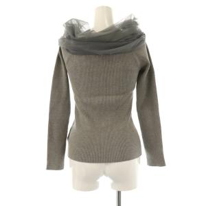 FRAY I.D 24AW チュールコンビオフショルニット セーター F グレー /ES OS