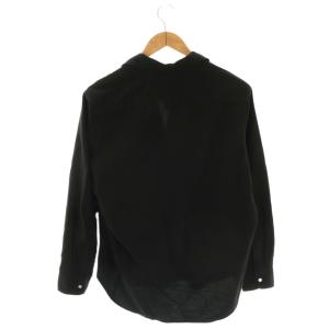 Frank&Eileen フランクアンドアイリーン ガーメントダイ 開襟シャツトップス オープンカラー 長袖 S 黒 ブラック /AT OS
