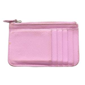 BALENCIAGA フラグメントケース コイン カード 財布 レザー ロゴ ピンク 637130 /SS OS