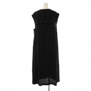 ADORE 25AW シュリンクWジャガードワンピース 38 ブラック