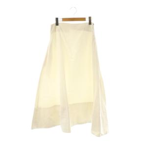 MI-MOLLET FLARE BACK SATIN SK フレアスカート M ホワイト /ES OS