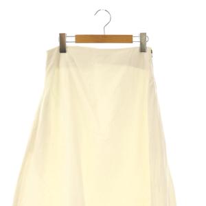 MADISONBLUE MI-MOLLET FLARE BACK SATIN SK フレアスカート M ホワイト /ES OS