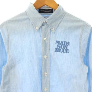 MADISONBLUE ロゴ刺繍 BD シャンブレーシャツ S ライトブルー