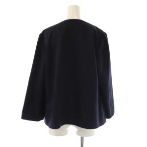 J&M DAVIDSON セットアップ パンツスーツ ノーカラージャケット イージーパンツ 4 6 ネイビー /ES OS