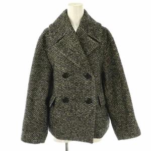 24AW カラーネップホームスパン ピーコート ダブル 36 ブラック /HK OS