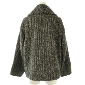 TOMORROWLAND collection 24AW カラーネップホームスパン ピーコート ダブル 36 ブラック /HK OS