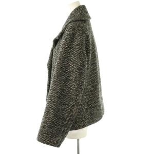 TOMORROWLAND collection 24AW カラーネップホームスパン ピーコート ダブル 36 ブラック /HK OS