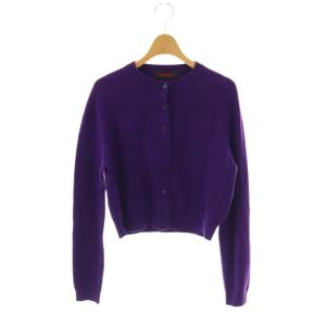 23AW コットンカシミヤ クルーネックカーディガン ニット XS パープル /DF OS