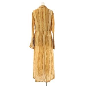 AKIRANAKA Marble dress BR ワンピース シャツワンピース ロング シルク混 2 キャメル /DF OS