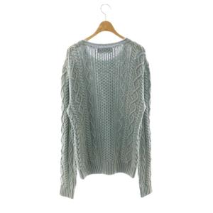 Polo by Ralph Lauren ケーブル編みニット セーター プルオーバー S ブルー /CX OS