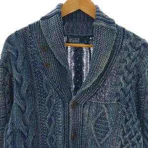 Polo by Ralph Lauren ケーブル編みニットカーディガン S ネイビー /ES OS