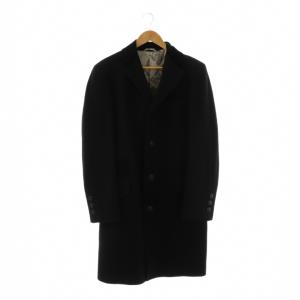 チェスターコート ベロア切替 46 ブラック