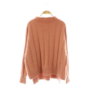 アンゴラ混モックネックニット セーター プルオーバー 36 スモークピンク /CX OS