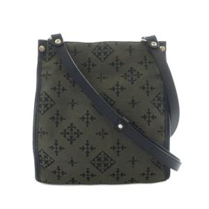 スクエアミニショルダーバッグ【コットンジャガード】 モノグラム 黒 ブラック RUZ1011722A0004