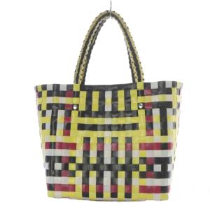 MARNI マーケット かごバッグ トートバッグ ハンドバッグ イエロー ブラック ボルドー /YO19