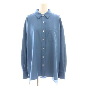 24SS シャンブレーオーバーサイズシャツ 長袖 M ブルー /DF OS
