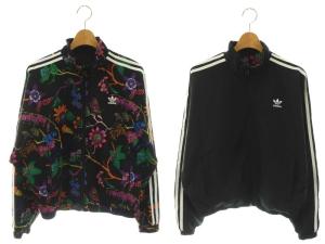 FLORAL Reversible Track Jacket ジャケット ジップアップ L ブラック マルチカラー