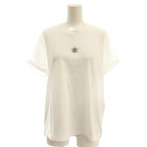 スタービジューTシャツ カットソー XS ホワイト 6J0173 /CX OS